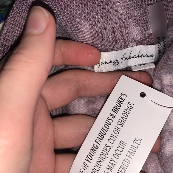 Young Fabulous and Broke |  Lavender Comfy Lounge Tie Dye Joggers - Picture 5 of 8